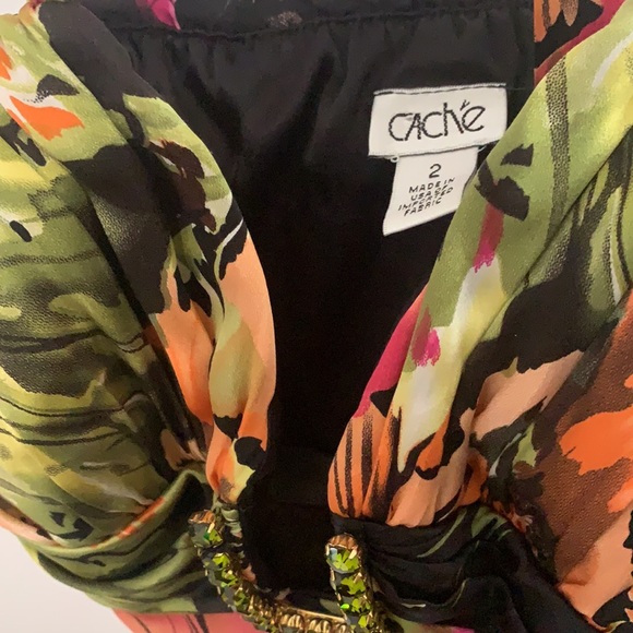 Cache Multicolor Floral High Low Dress - Picture 4 of 4